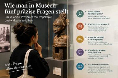 Wie man in museen fünf präzise fragen stellt, um koloniale provenienzen respektvoll und wirksam zu klären